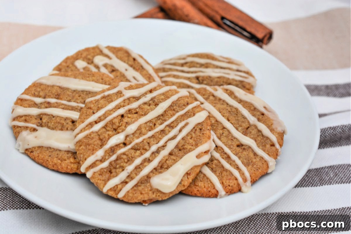 Close-up of freshly baked Keto Gingerbread Latte Cookies before glazing
