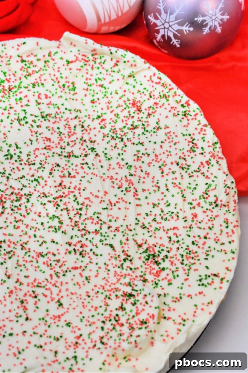 Low Carb Christmas Cookie Cheesecake stored in an airtight container