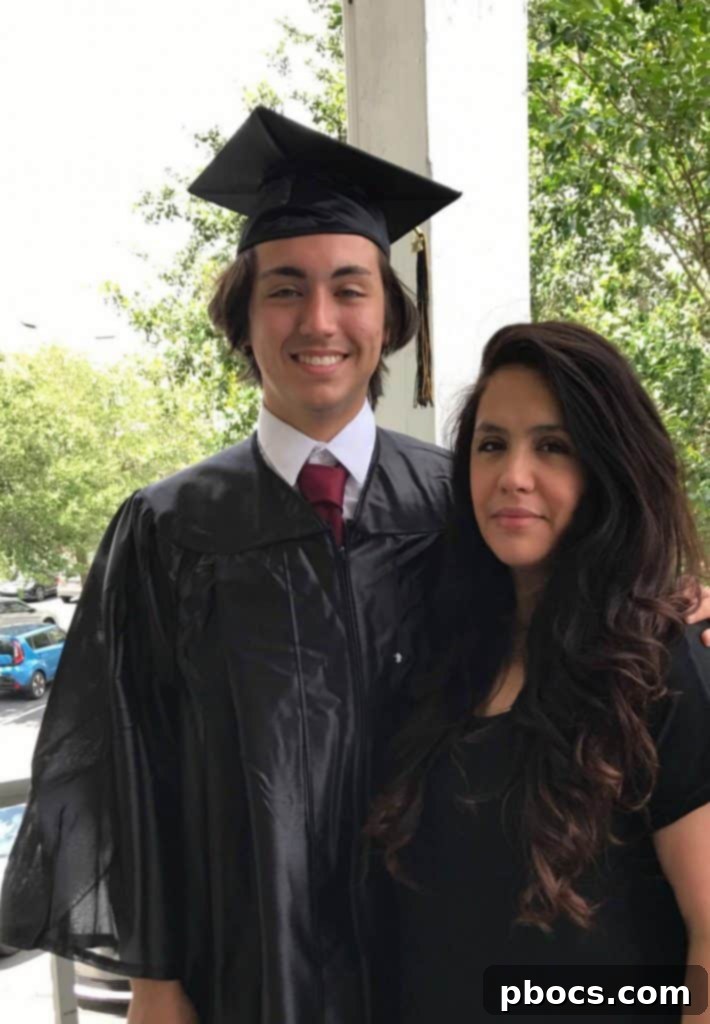 Family photo at graduation, showcasing the joy and pride.