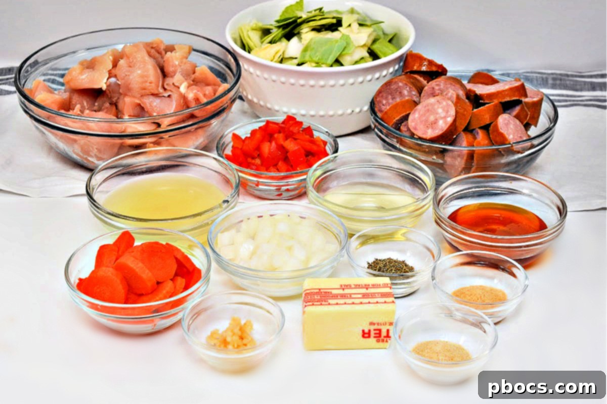 Sticky Honey Garlic Keto Skillet Chicken and Sausage 5 Sausage slices being cooked in a skillet alongside chicken