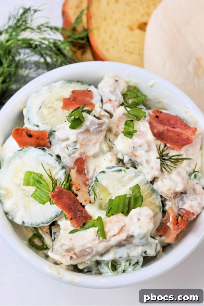 Refreshing Keto Chicken & Cucumber Salad 2 Keto Sliced Cucumber Chicken Salad