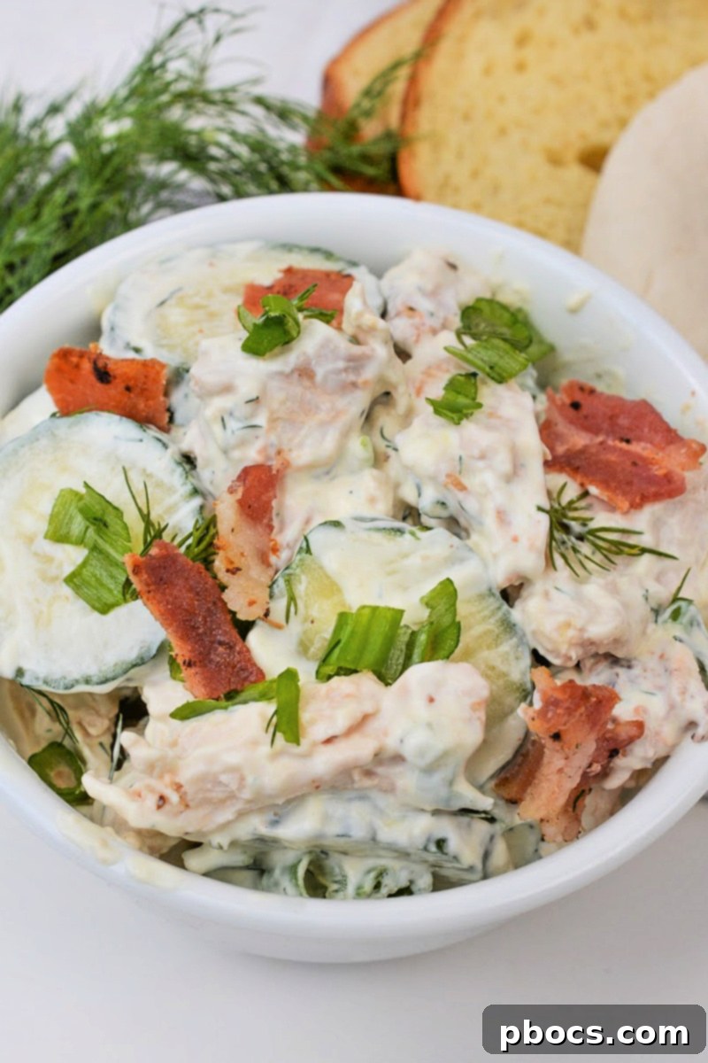 Refreshing Keto Chicken & Cucumber Salad 5 Keto Sliced Cucumber Chicken Salad