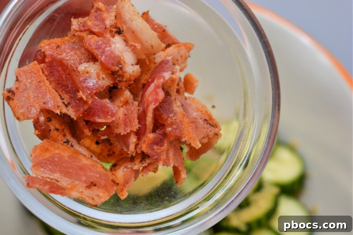 Refreshing Keto Chicken & Cucumber Salad 9 Chopped Bacon