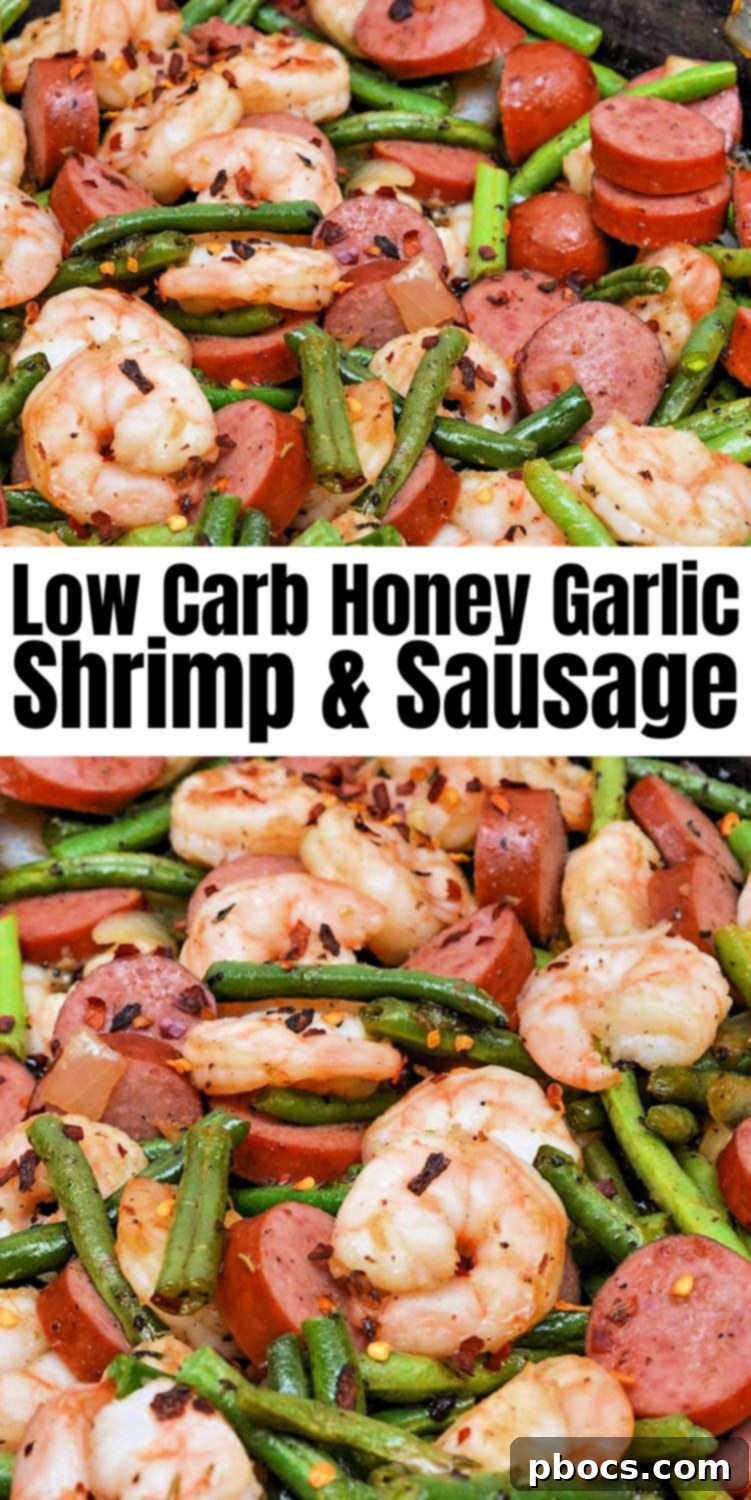 Sweet and Sticky Low-Carb Honey Garlic Shrimp and Sausage 14 Low-Carb Honey Garlic Shrimp and Sausage