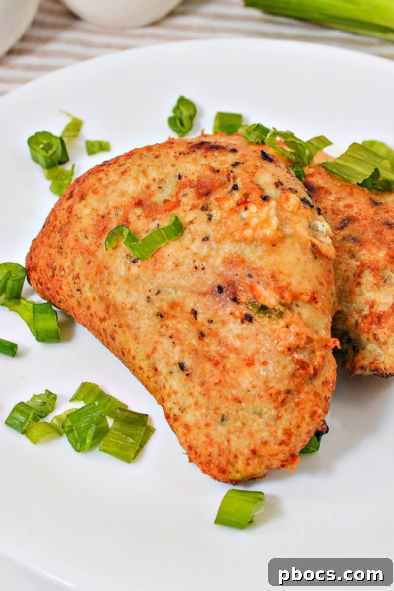 Keto Cheesy Ranch Chicken Pockets 14 Freshly cooked, golden-brown Keto Crack Chicken Hot Pockets served warm