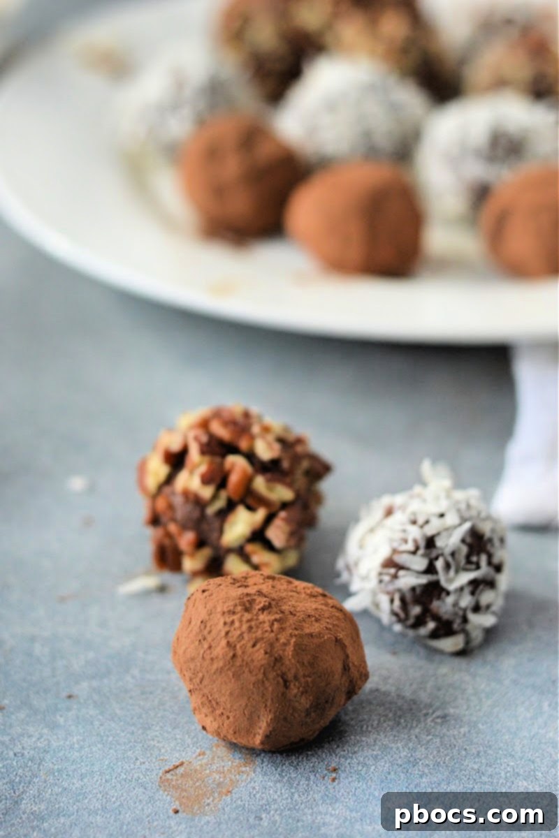 Decadent Keto Truffles 6 Keto Truffles - rolled