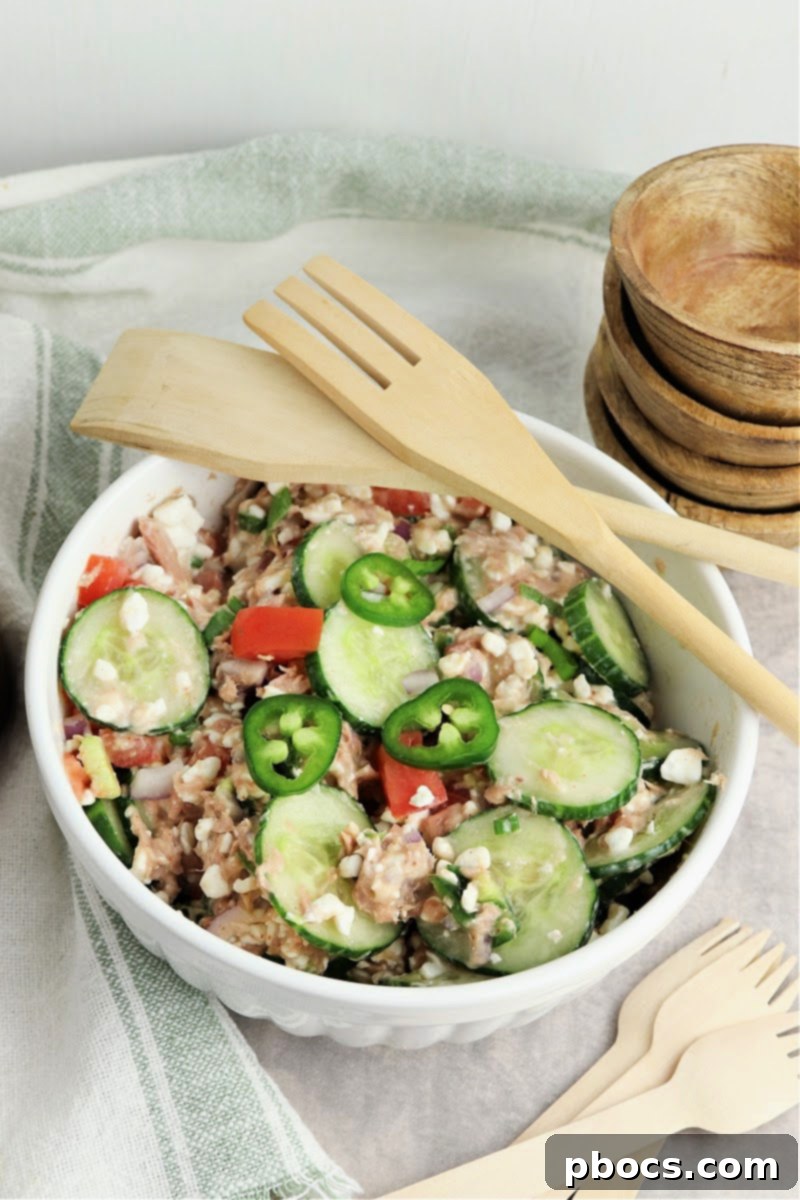 Keto Mexican Tuna Cucumber Salad