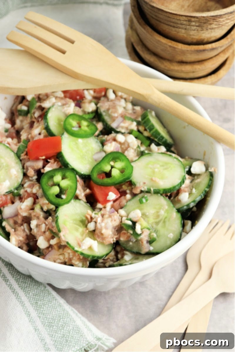 Keto Mexican Tuna Cucumber Salad