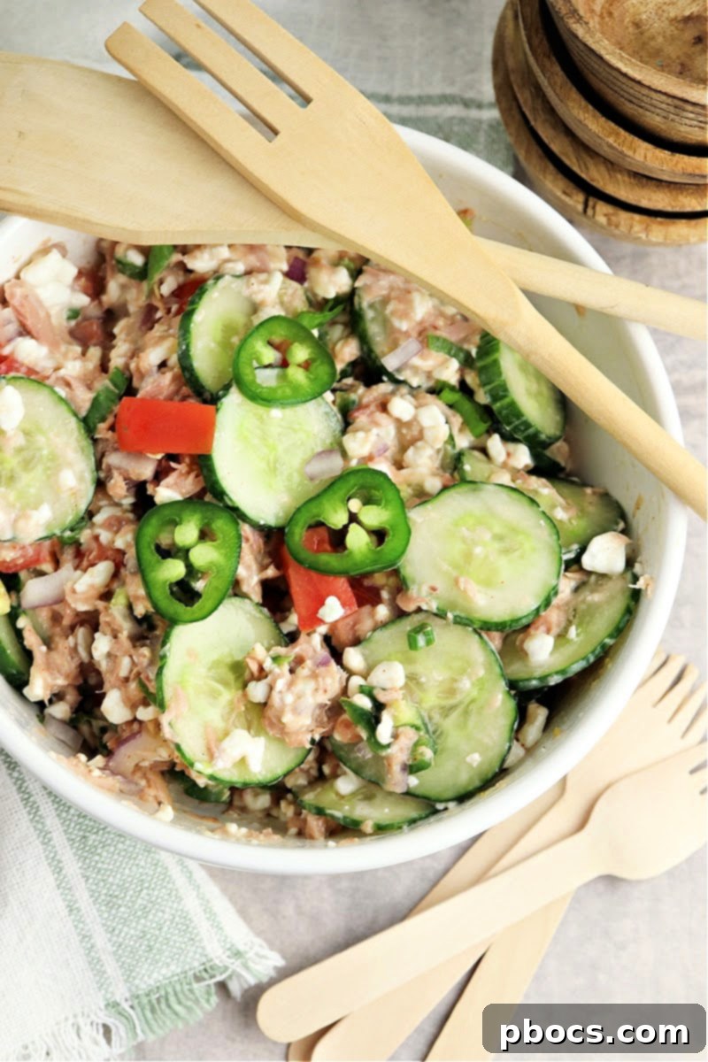 Keto Mexican Tuna Cucumber Salad