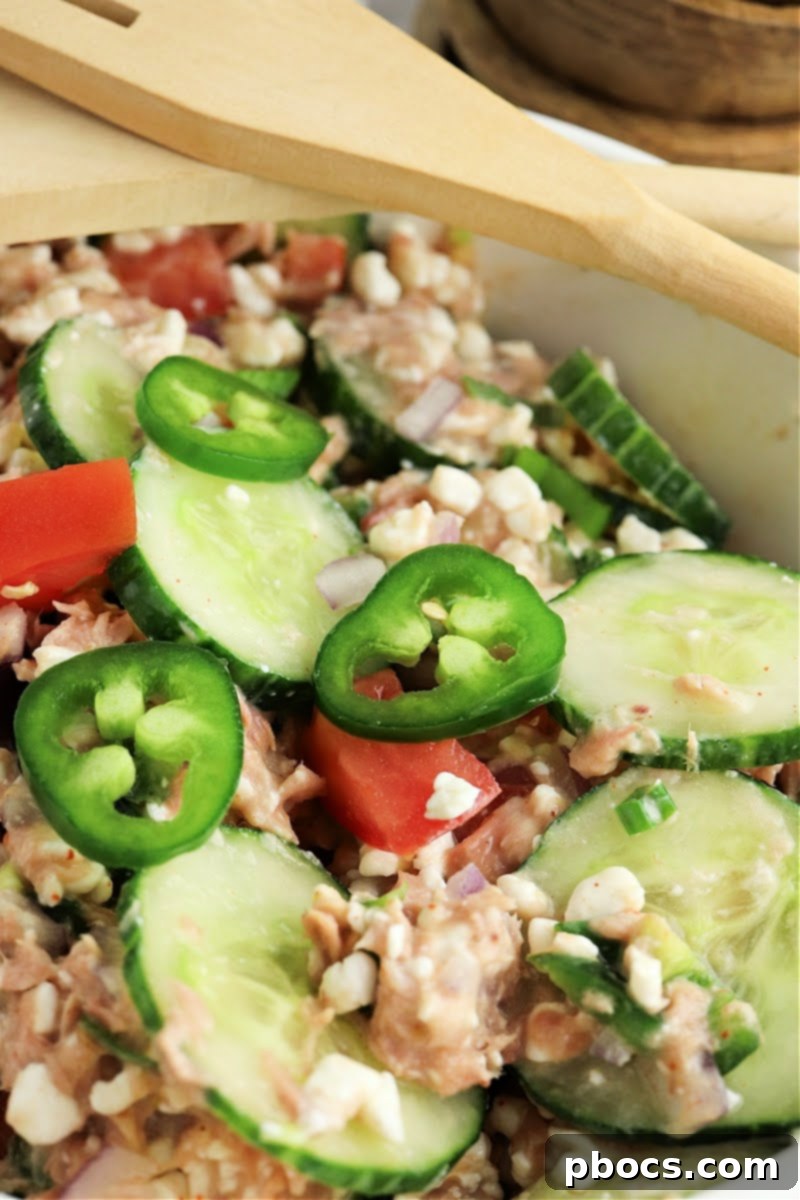 Keto Mexican Tuna Cucumber Salad