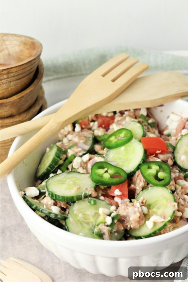 Keto Mexican Tuna Cucumber Salad
