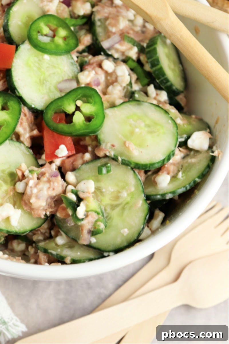 Keto Mexican Tuna Cucumber Salad