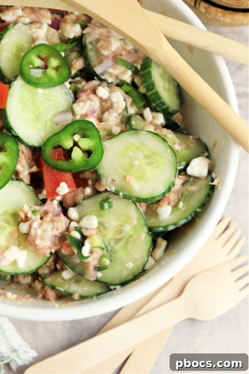 Keto Mexican Tuna Cucumber Salad