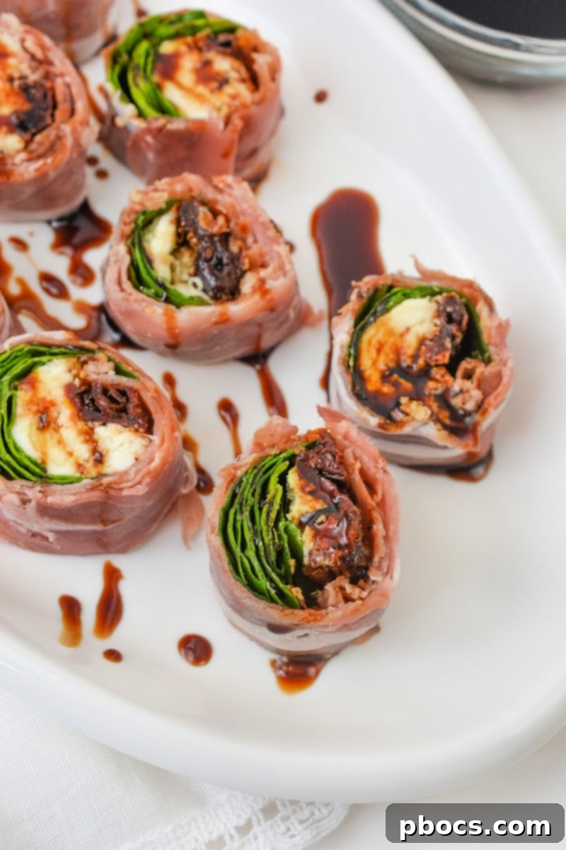 Keto Italian Sushi rolls beautifully arranged on a serving platter