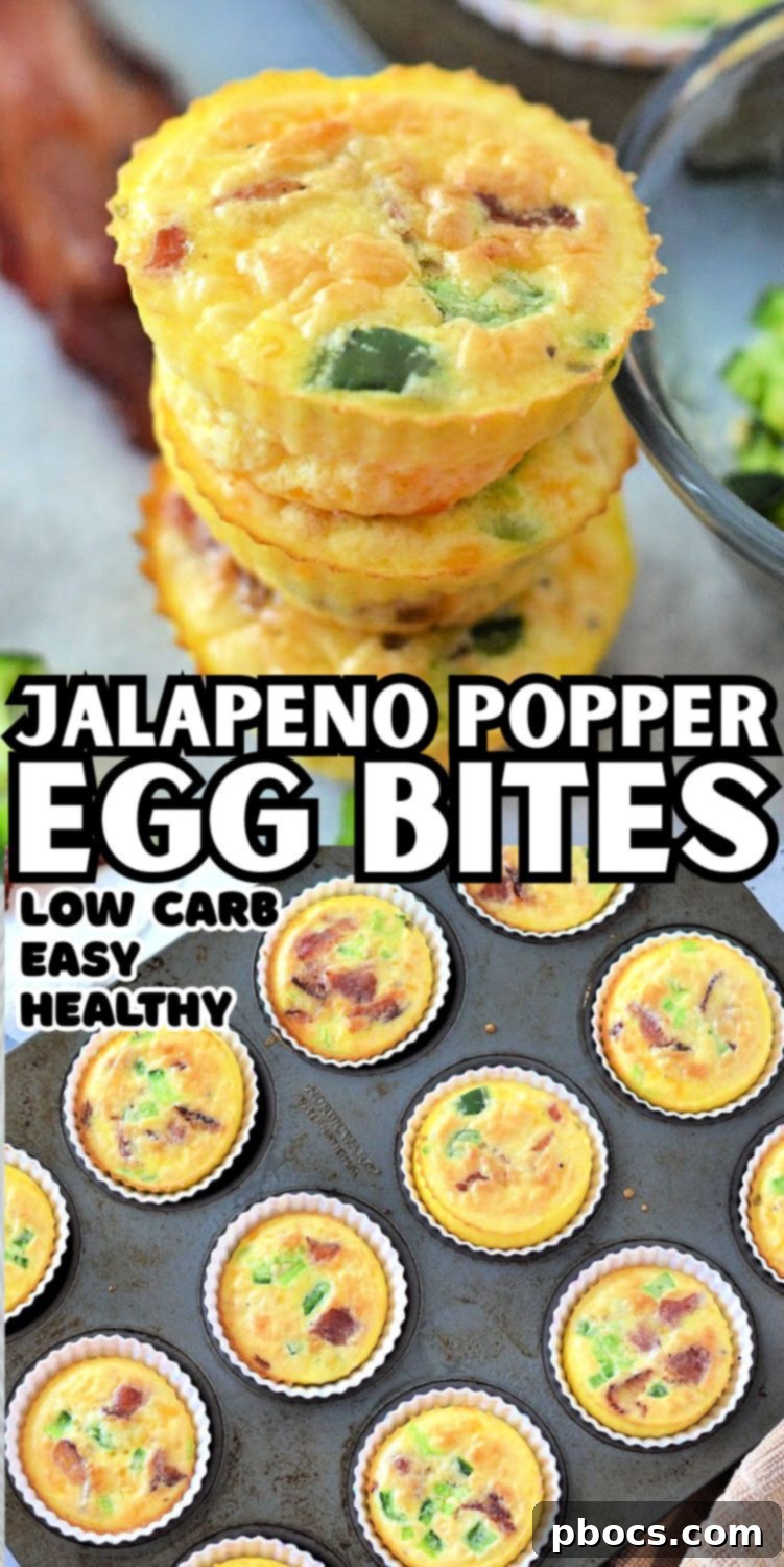 Keto Jalapeno Popper Egg Bites Pinterest Pin