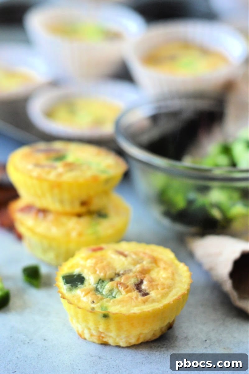 Keto Jalapeno Popper Egg Bites served with other keto breakfast items.