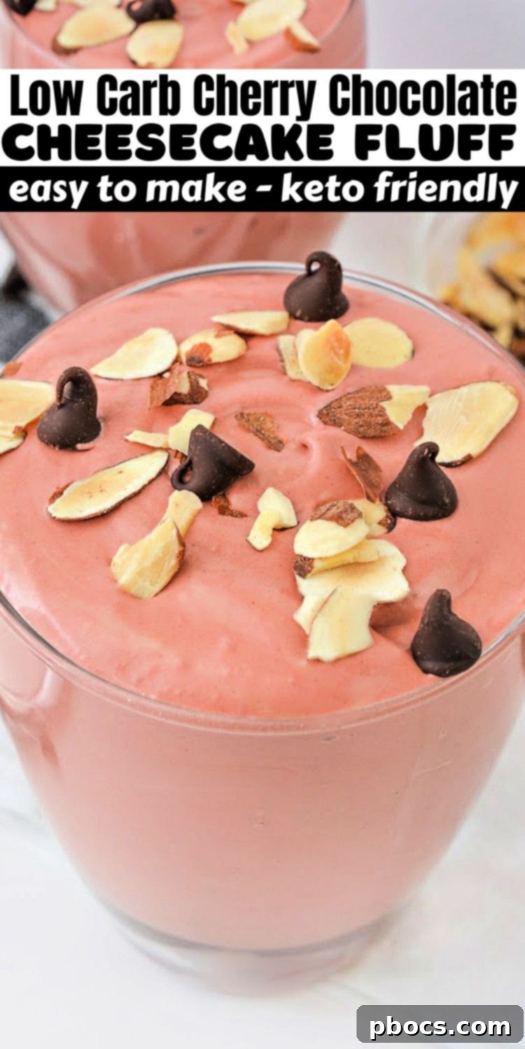 Low Carb Cherry Chocolate Cheesecake Fluff
