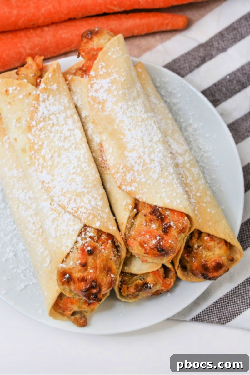 Keto Carrot Cake Swirls 5 Freshly grated carrots for the roll-ups
