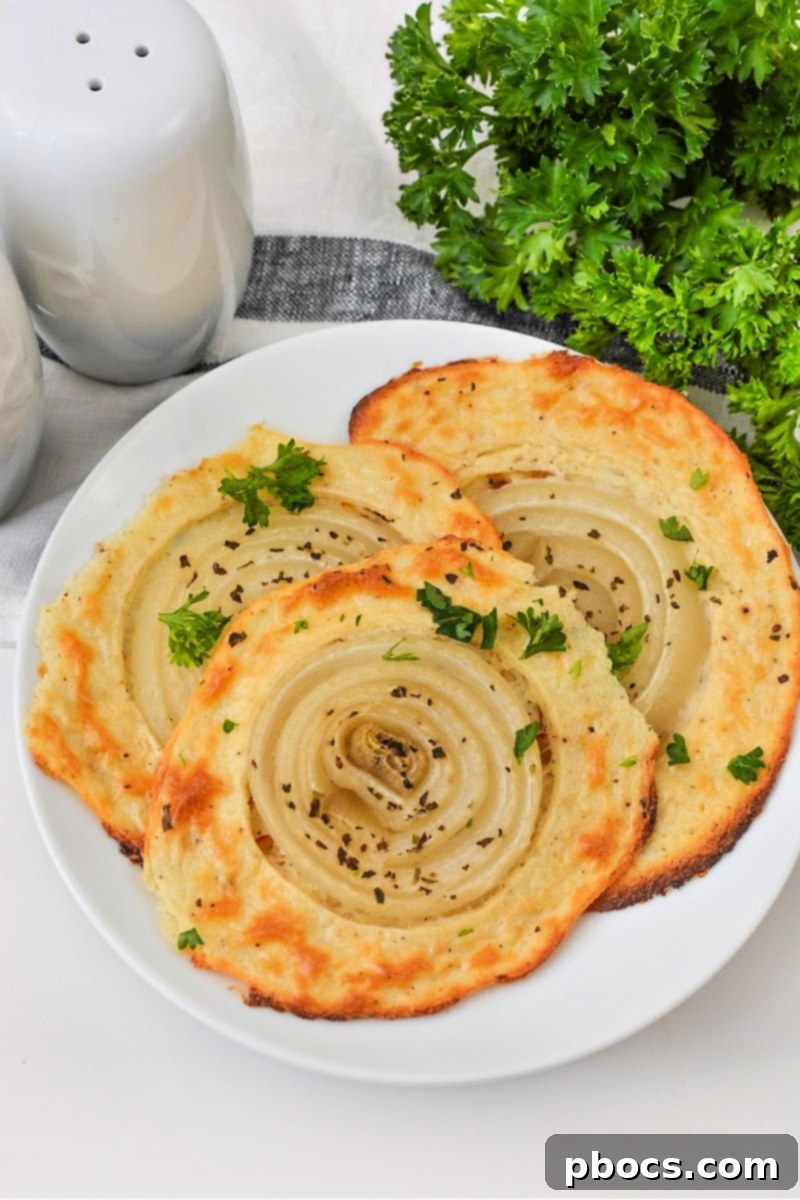Low Carb Healthy Onion Rings with Burger