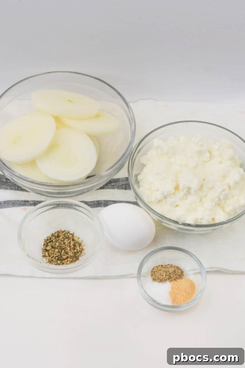 Low Carb Healthy Onion Rings Ingredients