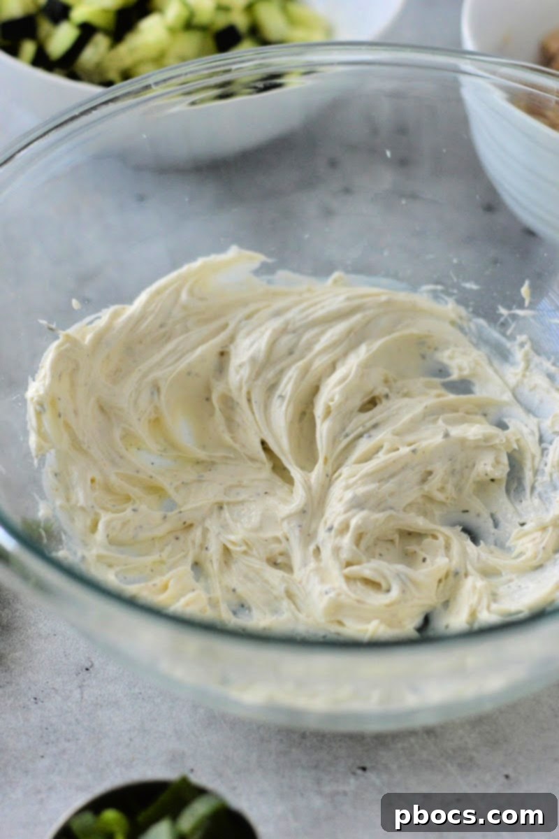 Blending the creamy dressing ingredients