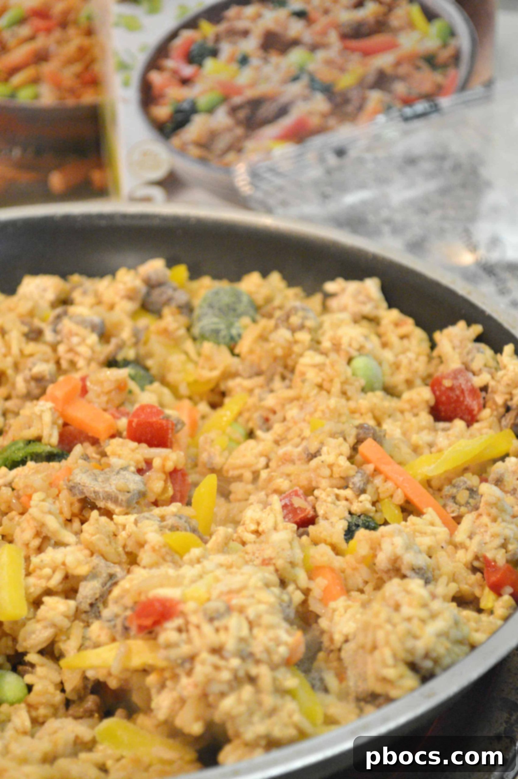 Ling Ling Fried Rice Bibimbap Beef and Chinese-Style Vegetable ready to serve