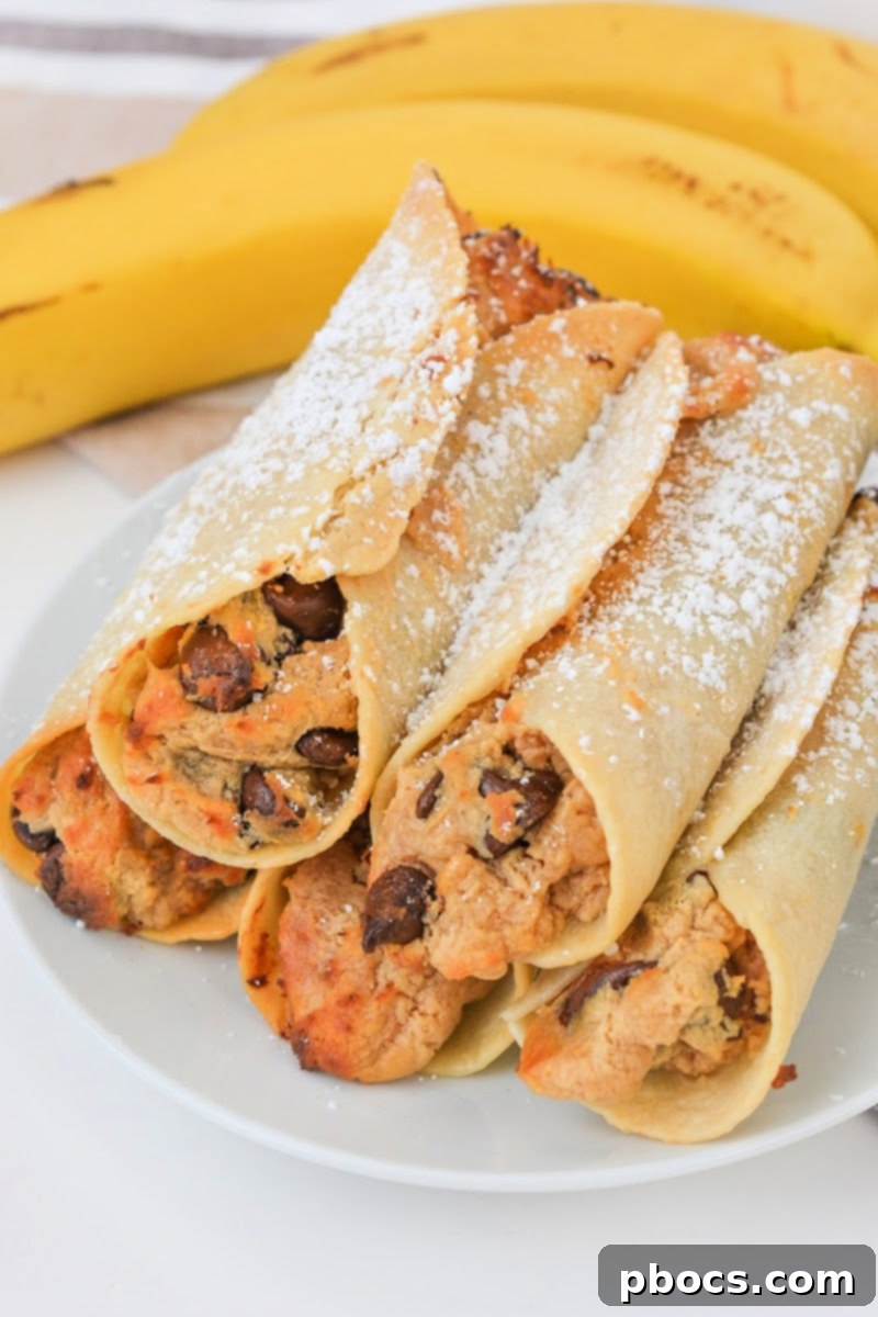 A plate of Crispy Low Carb Chocolate Chip Peanut Butter Roll Ups