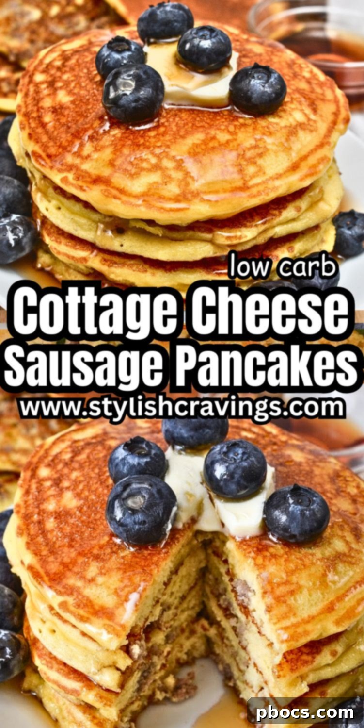 Protein-Rich Low Carb Cottage Cheese Pancakes with Sausage 13 Low Carb Healthy Cottage Cheese Pancakes with Sausage
