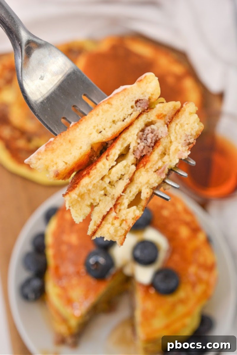 Protein-Rich Low Carb Cottage Cheese Pancakes with Sausage 4 Low Carb Healthy Cottage Cheese Pancakes with Sausage