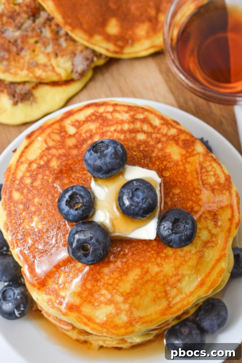 Protein-Rich Low Carb Cottage Cheese Pancakes with Sausage 5 Low Carb Healthy Cottage Cheese Pancakes with Sausage