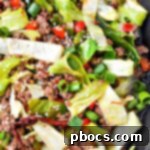 Keto Mongolian Ground Beef and Cabbage