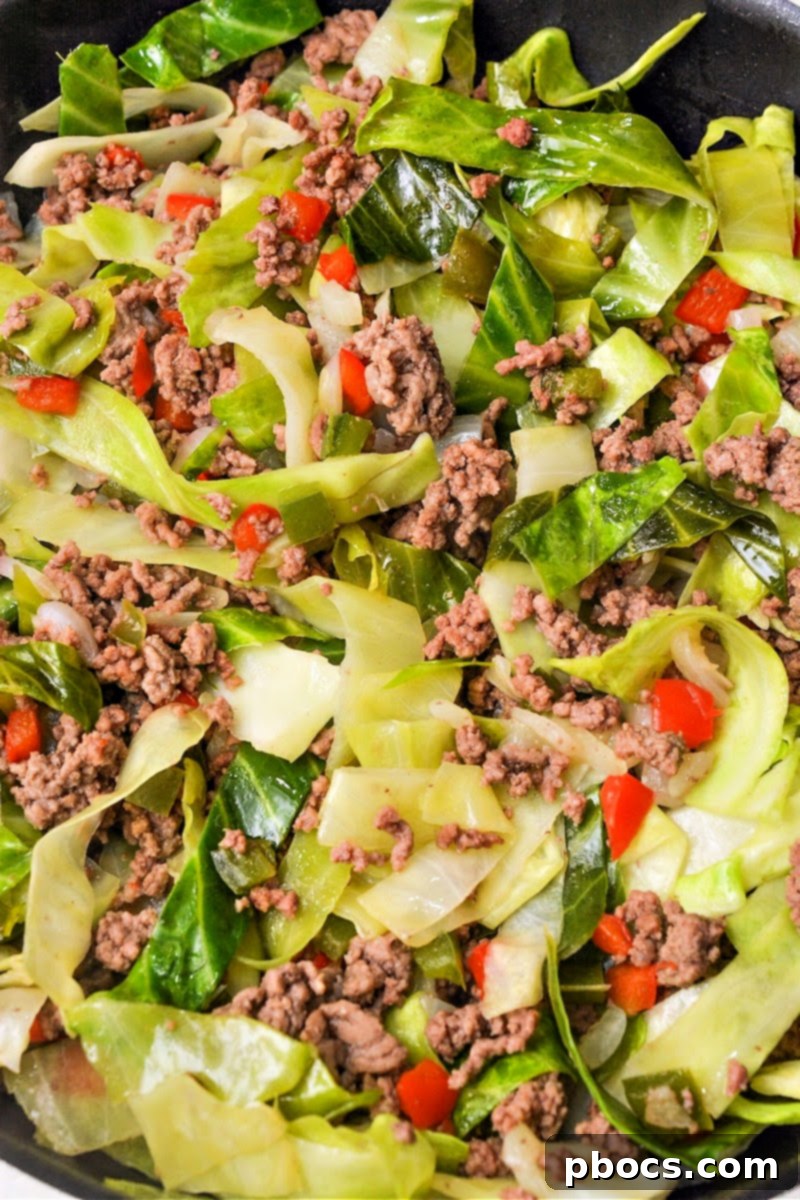 Keto Mongolian Ground Beef and Cabbage