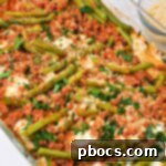 Low Carb Italian Ground Beef and Green Beans Bake