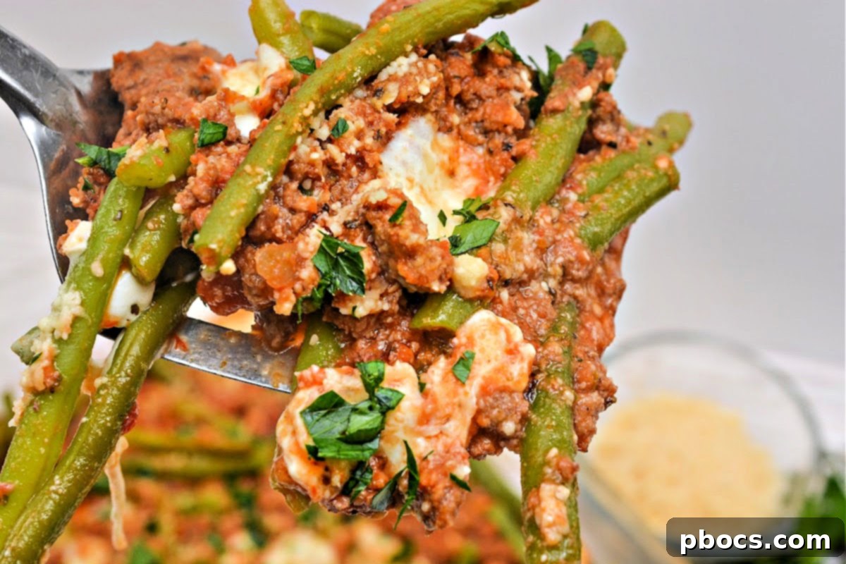 Easy Low Carb Italian Ground Beef and Green Beans Casserole Steps