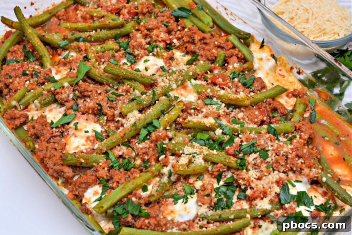 Serving Suggestions for Low Carb Italian Ground Beef and Green Beans Bake