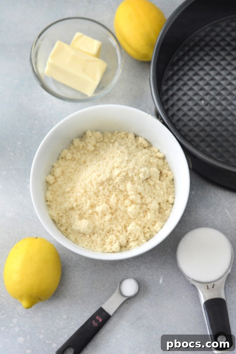 Keto High Protein Lemon Cheesecake Crust Ingredients