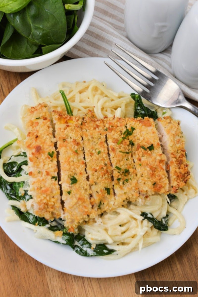 Keto Chicken and Spinach Noodles 4 Keto Chicken and Spinach Pasta with Palmini Noodles