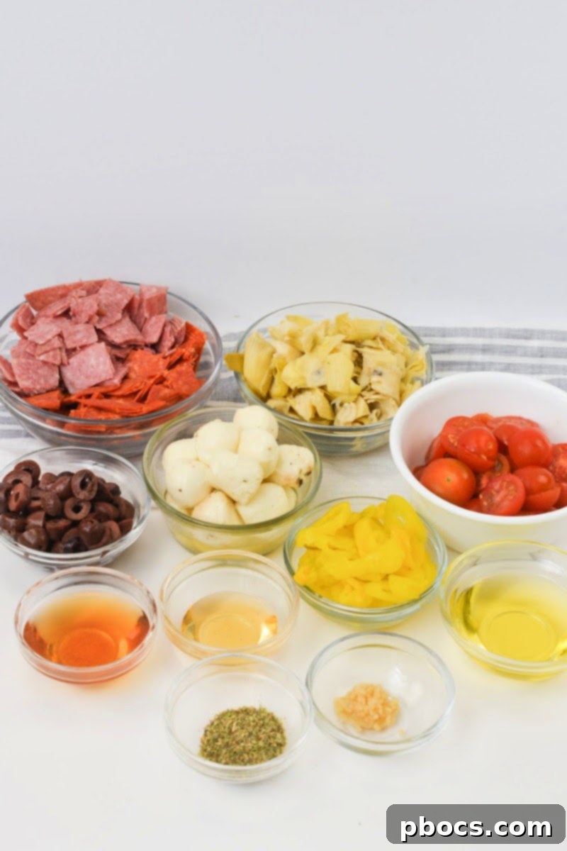 Keto No Pasta Pasta Salad Ingredients