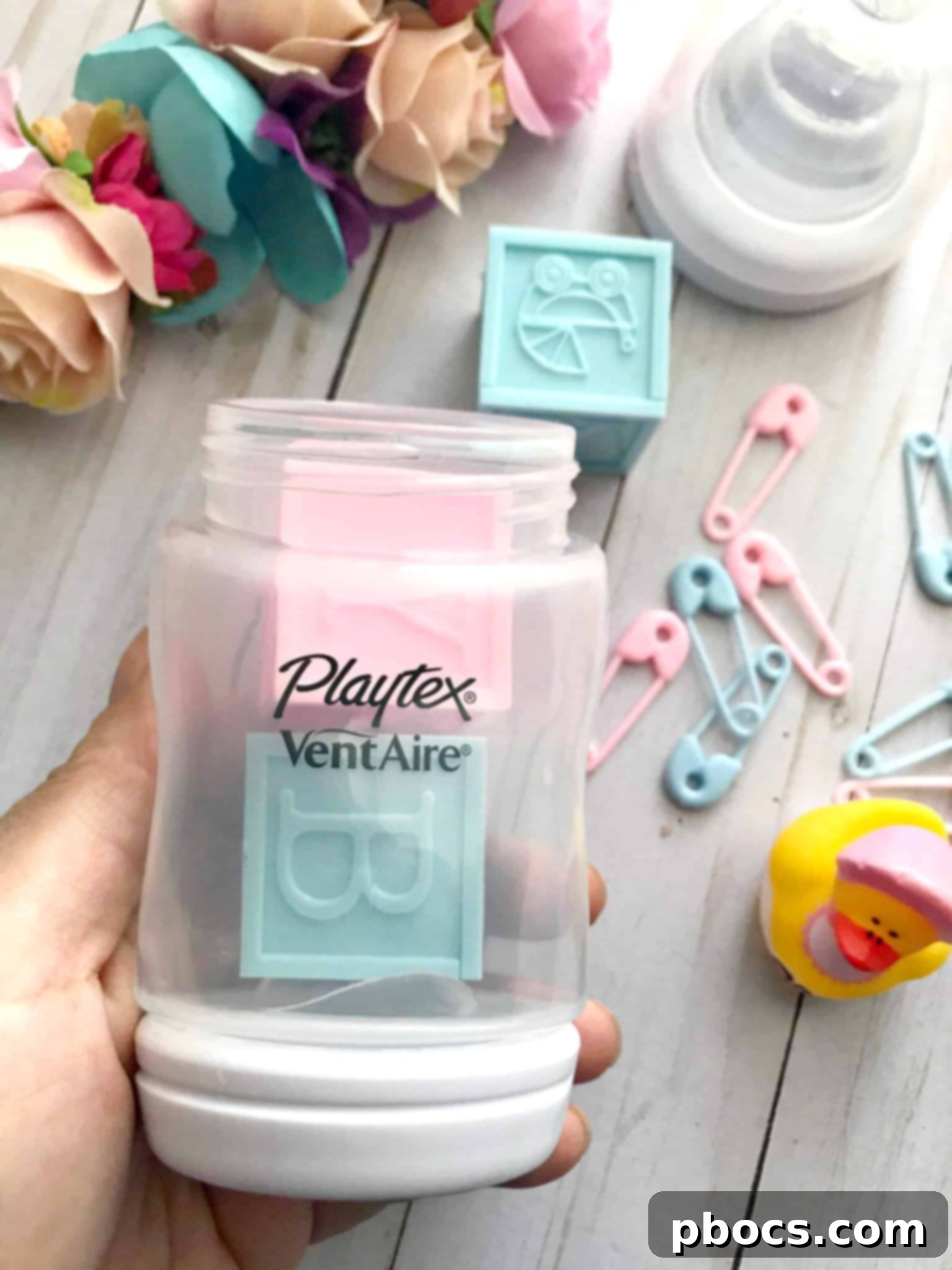 DIY Baby Bottle Place Card Holders Step 1 DIY Baby Bottle Place Card Holders Step 1