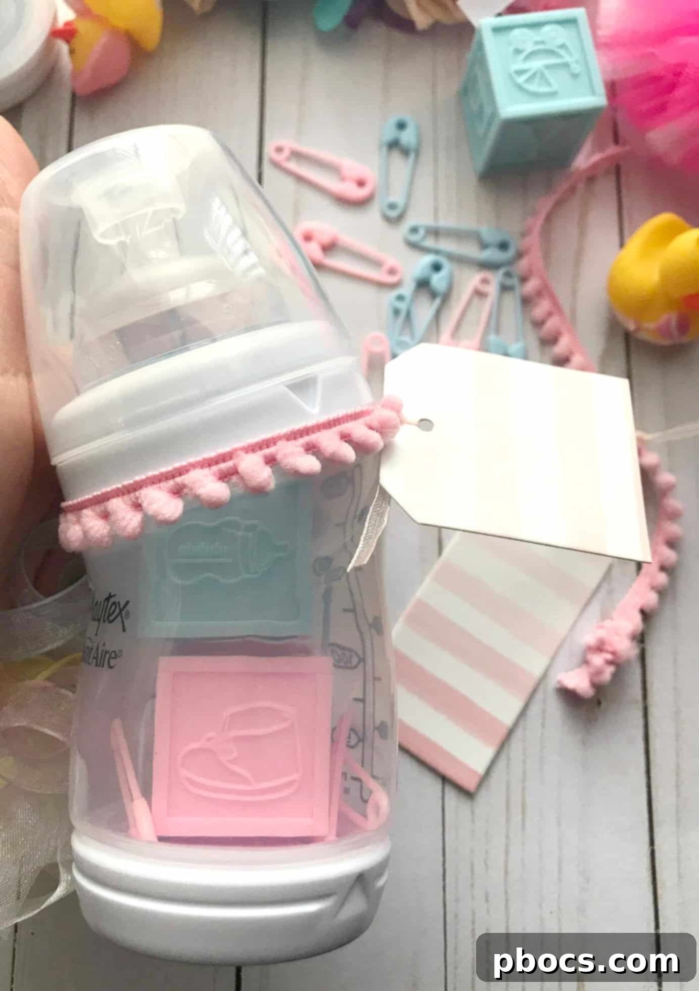 DIY Baby Bottle Place Card Holders Step 3 DIY Baby Bottle Place Card Holders Step 3