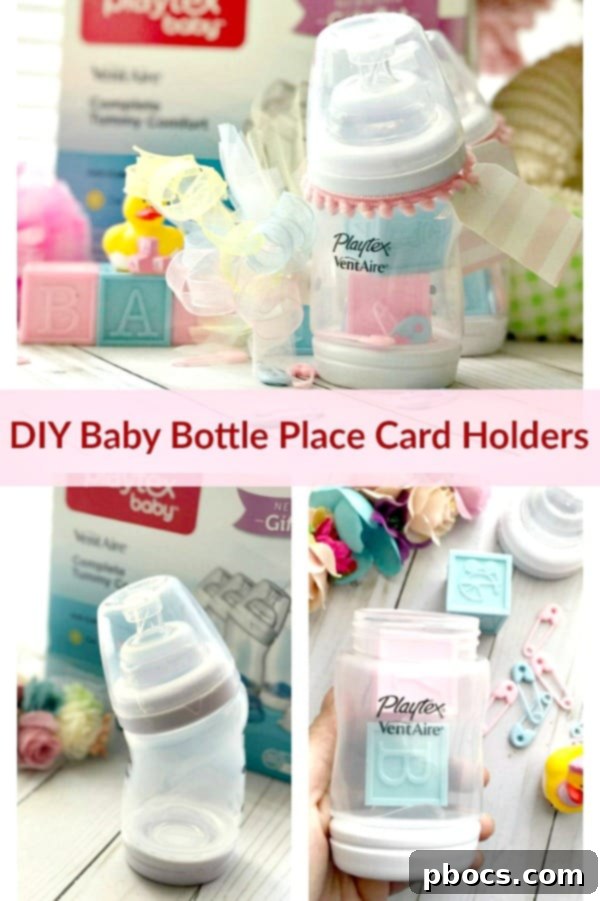 DIY Baby Bottle Place Card Holders for Baby Showers DIY Baby Bottle Place Card Holders for Baby Showers