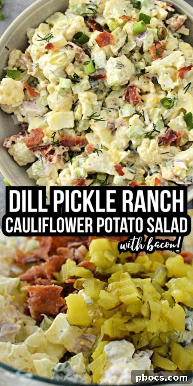 Keto Dill Pickle Ranch Cauliflower Salad - Another Pin