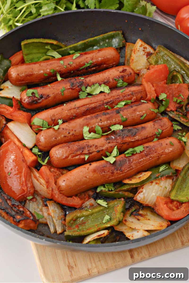 Keto TikTok Mexican Hot Dog Skillet - Searing in the Pan
