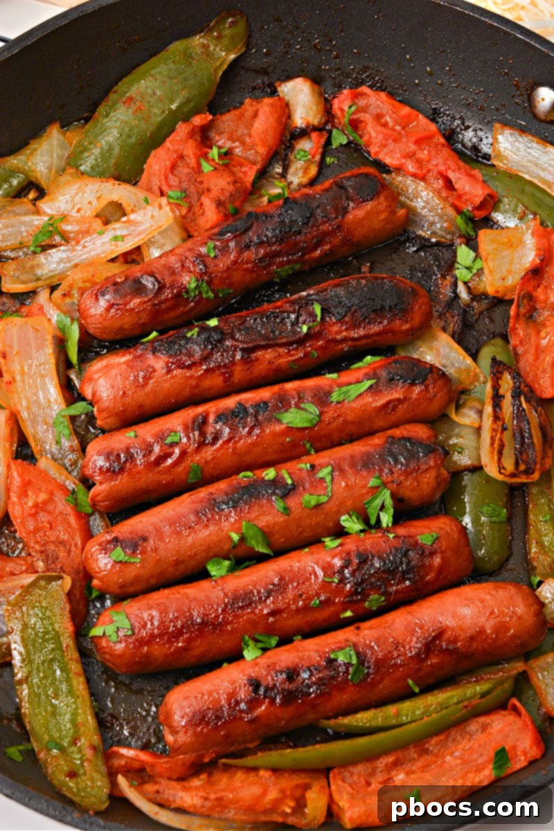 Keto TikTok Mexican Hot Dog Skillet - Serving with Melted Cheese