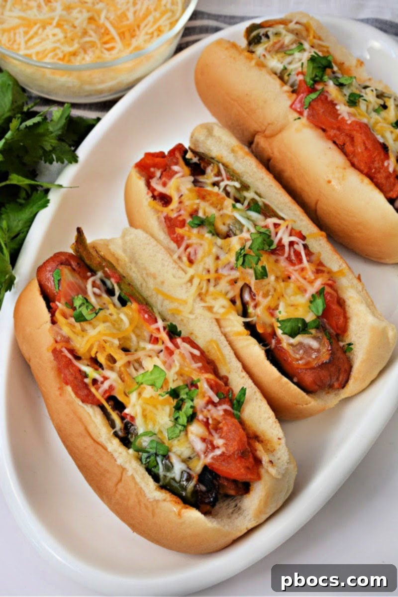 Keto TikTok Mexican Hot Dog Skillet - Top-down view