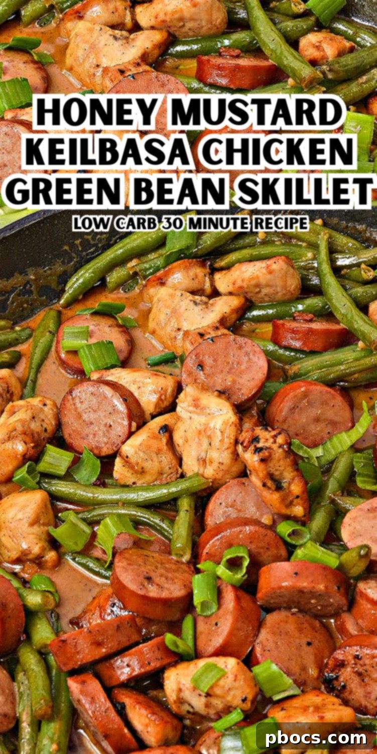 Low-Carb Honey Mustard Kielbasa Chicken and Green Beans
