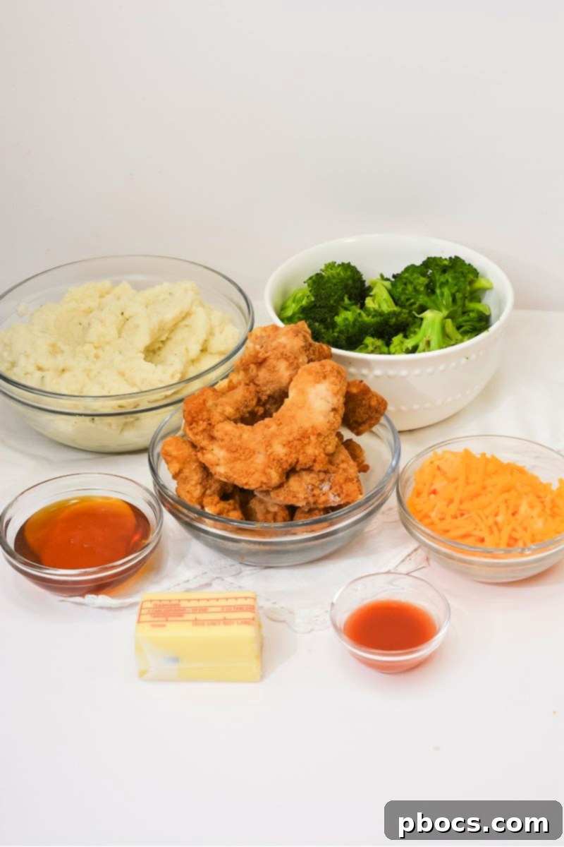 Keto Hot Honey Chicken Bowl Ingredients