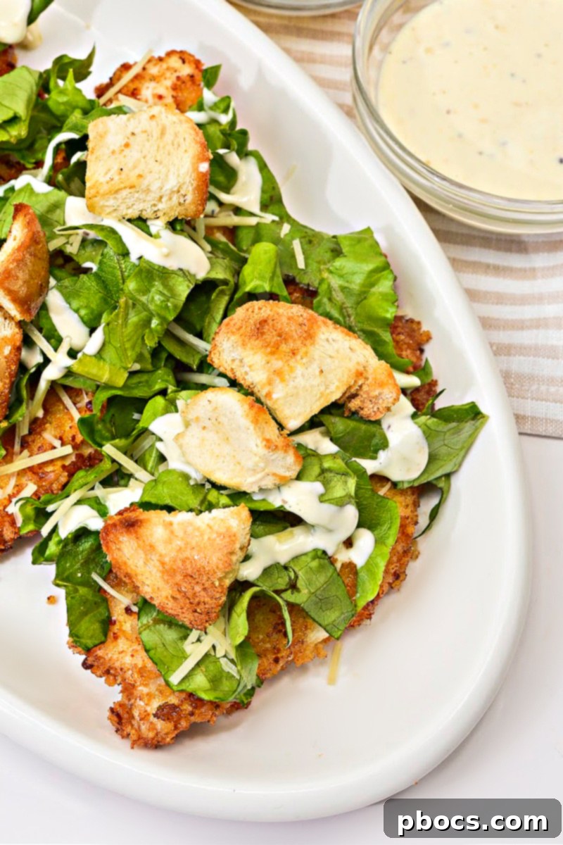 Keto Chicken Caesar Cutlets with a side dish