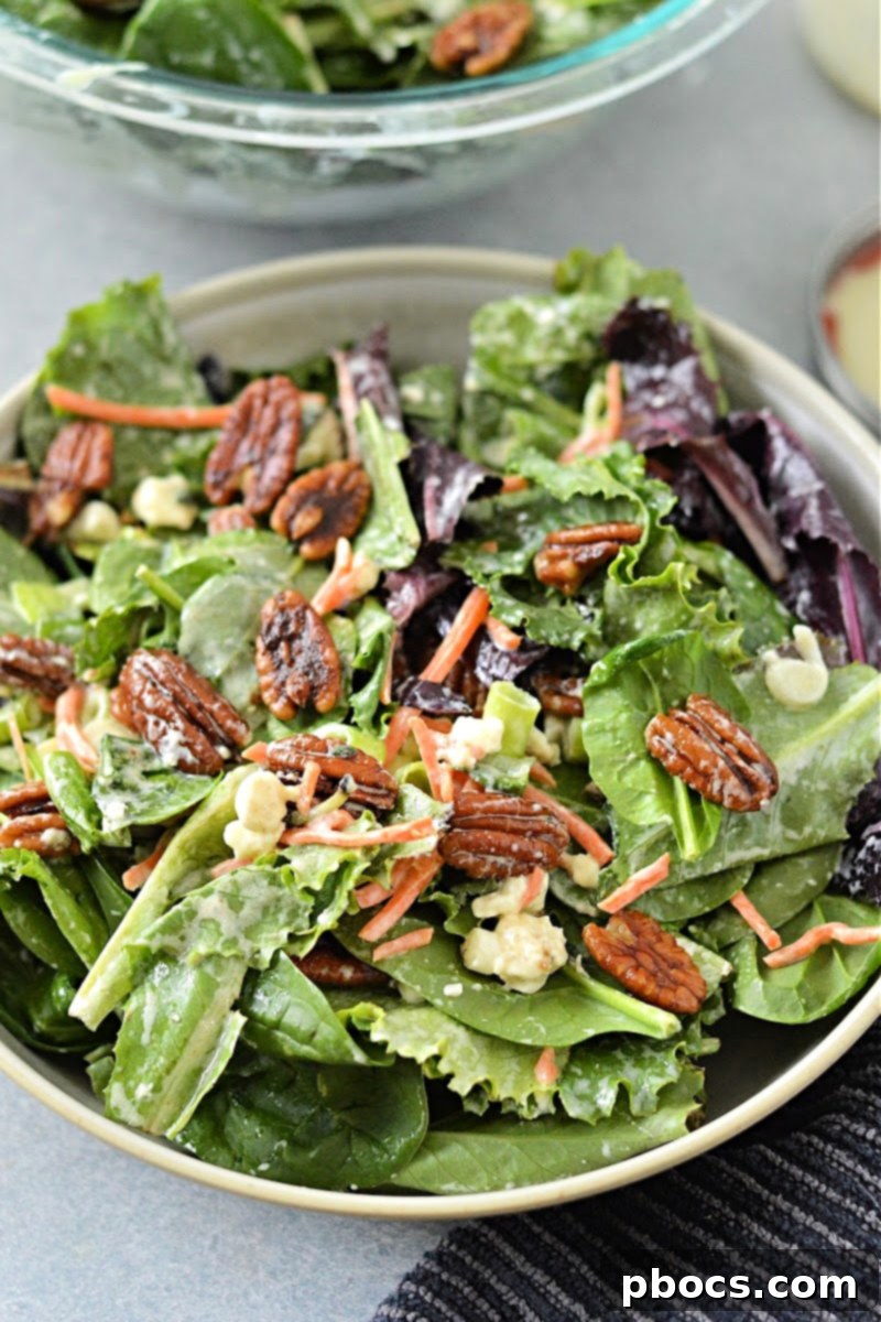 Low Carb Copycat Outback Pecan Blue Cheese Salad with Entree