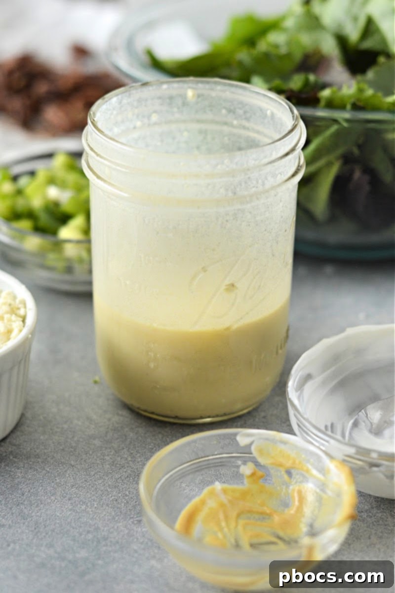 Preparing keto salad dressing